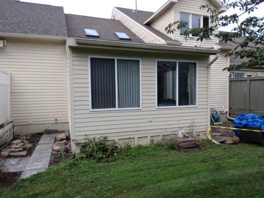 SUNROOM built on existing DECK