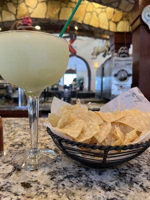 Monster Margarita and chips