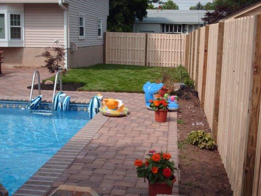 Wood Board on Board Privacy Fence - National Fence Systems