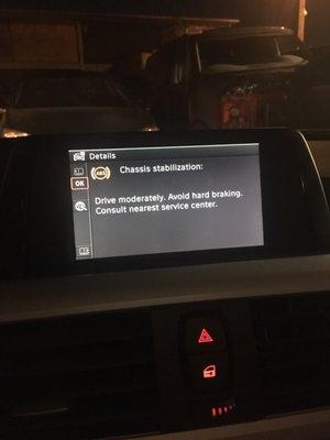 Error messages from my car after it got towed by Patrol Masters affiliate