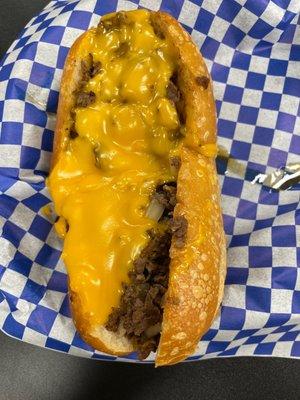 Philly style cheesesteak