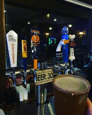 Pumpkin head on tap!