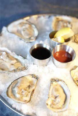 Fresh Oysters on the Half Shell with Yuzu Mignonette & Gochujang Vinaigrette