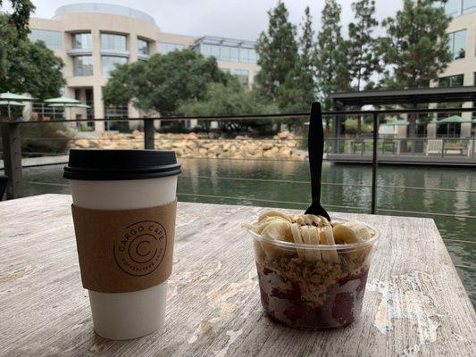 Hot Maple Lovin' Latte and Acai Dreamin' Bowl