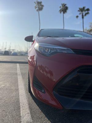 Beach picture of my car.