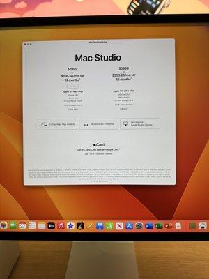 Details and cost for Apple's new Mac Studio  with their M2 Chip.