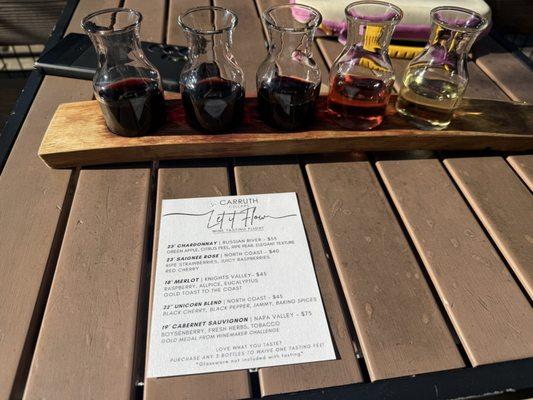 Let it flow tasting flight