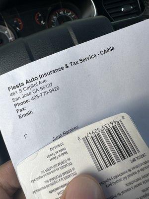 Fiesta Auto Insurance & Tax Service