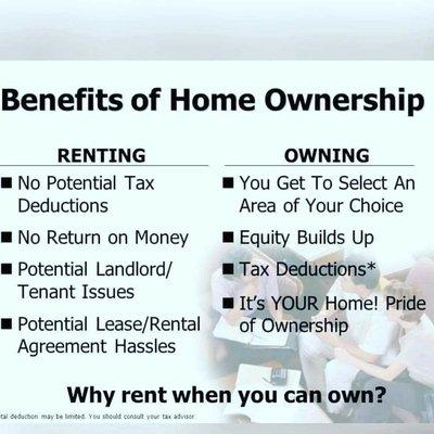 Check.out the difference between renting and owning a home