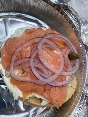 Sliced Nova Lox and Cream Cheese