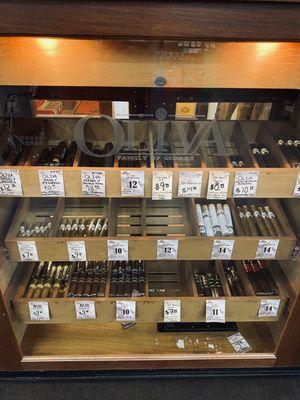 Small section of the cigar ship inside the store.