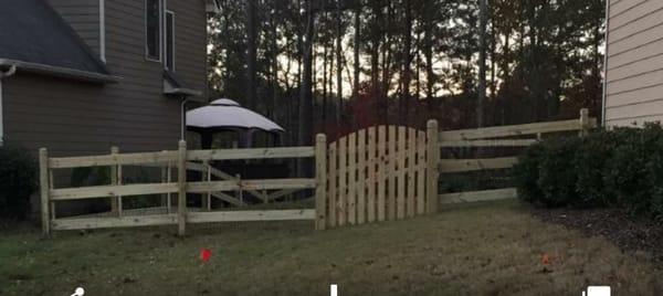 Arched gate with 6x6 posts