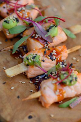 Salmon Unagi Skewers