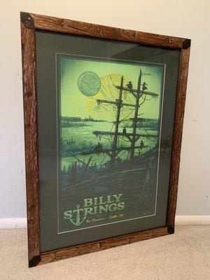 Custom Frame of Billy Strings Concert Poster.