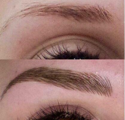 Microbladed eyebrows