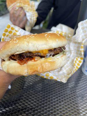 Bacon ranch burger with cheese