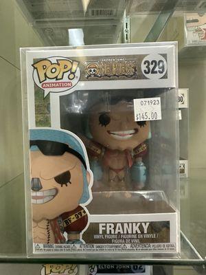 One Piece Franky Funko Pop on shelf