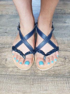 My exquisite $45 pedi, which is on sale for summer at $28. Don't miss out!