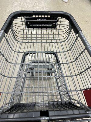 Shopping cart wheels locked up in the store. Lol.....