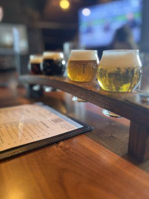 Flight of their beer