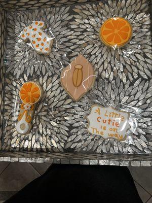 Baby shower yoni and cutie themed cookies