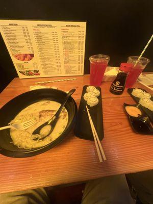 Naruto Ramen and California Rolls