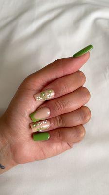 Spring Green with Flowers Fullset