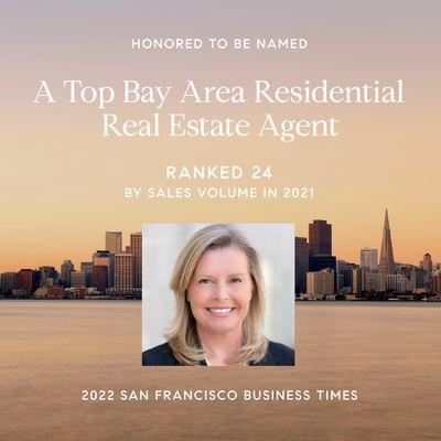 I'm thrilled and honored to share this news with you! The SF Business Times released their annual Top 25 in the Bay Area. We made the list.