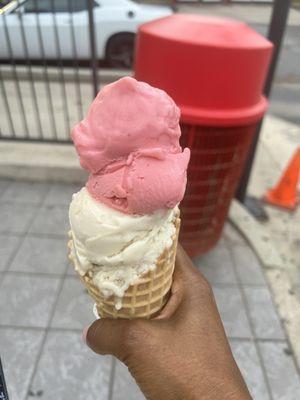 Vegan vanilla & strawberry