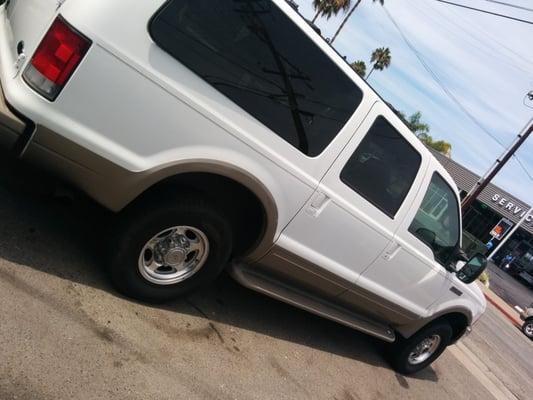 Ford excursion needed all new shocks, brake pads, rotors, calipers with alignment. Drives like brand new now. Thank you Gary!!