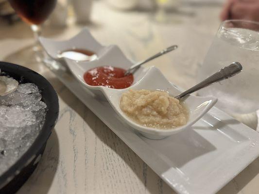 Condiments for oysters