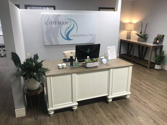 Fromt desk of Coffman Chiropractic