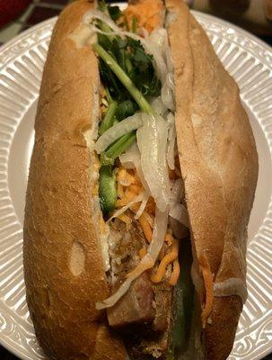 Banh mi thit nuong via Postmates covers lunch & dinner! Not pictured: cha gio, goi cuon & goi cuon dau hu