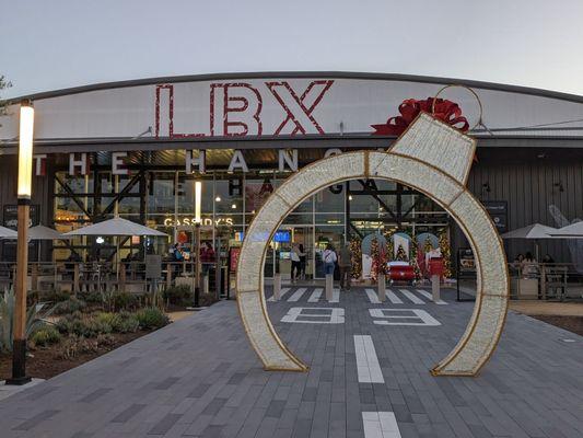 Christmas ornament tunnel in January