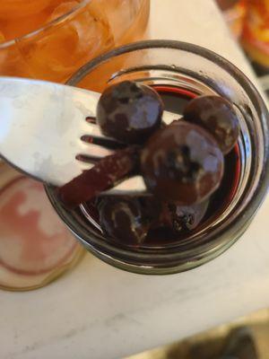 Blueberries in spiced orange syrup