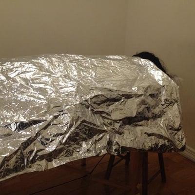 she puts you in a space blanket and sends you into the future where more advance medical options are possible