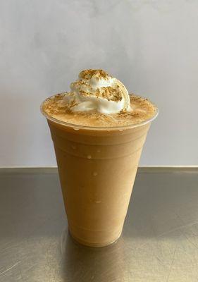 Its time for Pumpkin!  Try our seasonal Pumpkin Spice Iced Latte!