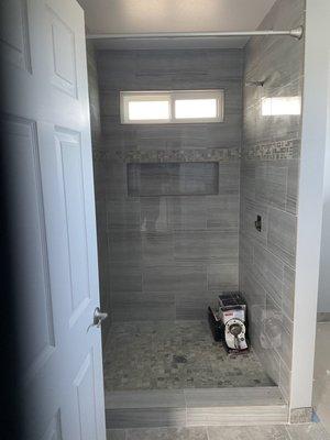 My new walk-in shower,LOVE IT!