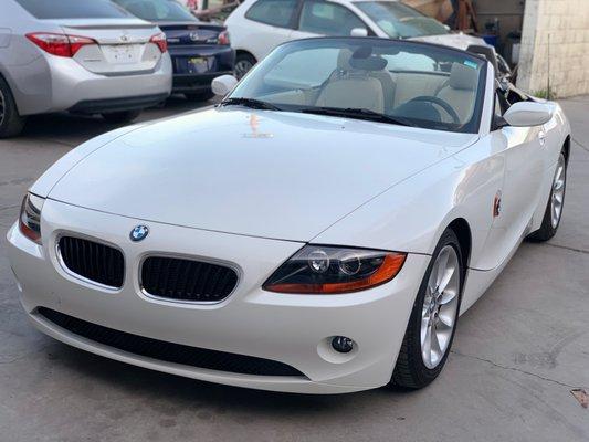 California screams convertible in a BMW Z4 ! Just finished radiator and water pump repairs to keep things cool