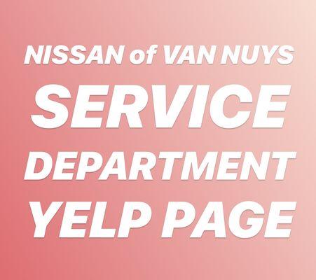 Nissan of Van Nuys Service Dept. home page. Please visit Nissan of Van Nuys Sales for Sales Reviews