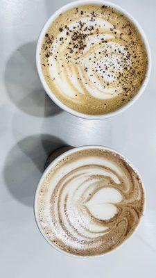 Cafe mocha and cardamom latte