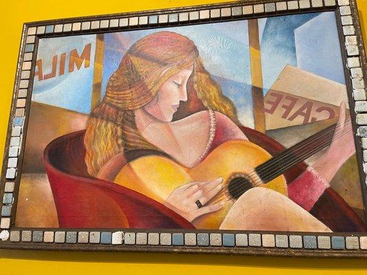 Art work at Mila cafe