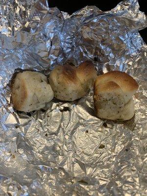 Tiny garlic knots