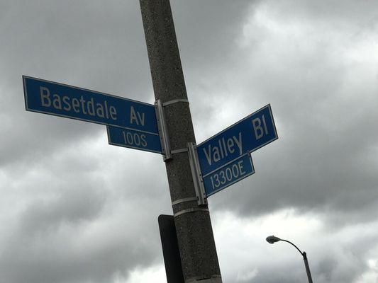 On the corner of Basetdale Ave and Valley Blvd.