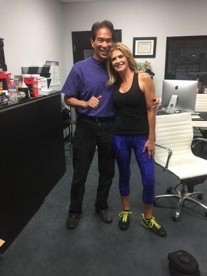 Dr. Lee and Kristy Swanson aka "Buffy the Vampire Slayer"