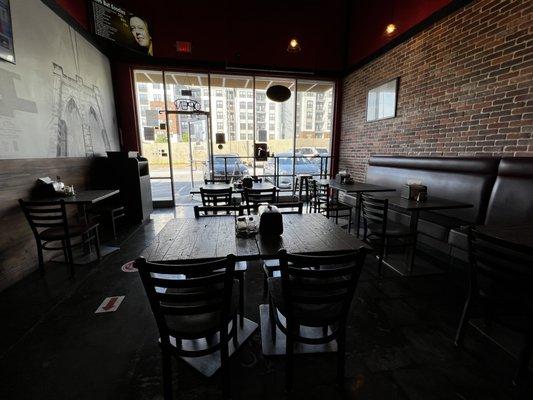 View of the dining area.