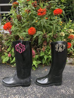 Monogrammed boots!