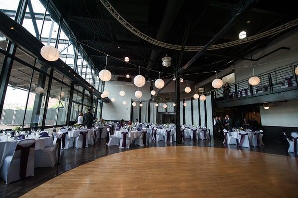 View from the ground floor: Dance floor, second floor balcony visible in this photo