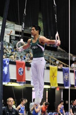 Silver medalist on rings at J.O. Nationals.  Serious about gymnastics?  Diamond Elite Gymnastics is the place to train...