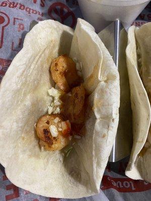 "shrimp taco" I received